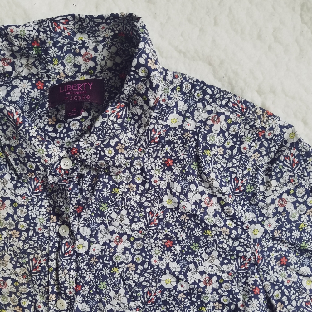 J.Crew Art Fabrics Floral Button down